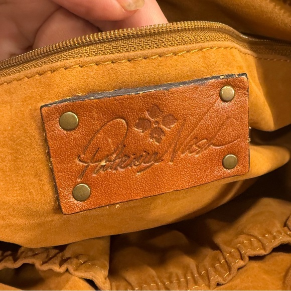 Patricia Nash Poppy Tote Heritage Shoulder Bag, Italian Leather, Tan, Top Zip - Picture 11 of 16